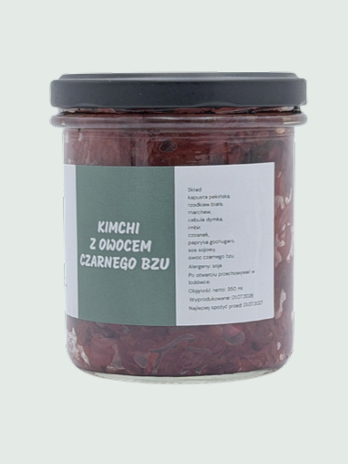 Kimchi z owocem czarnego bzu — etykieta