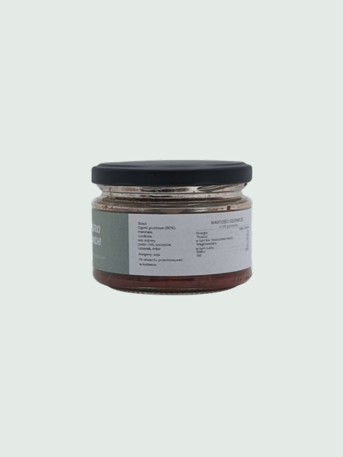 Ogórki kimchi — etykieta
