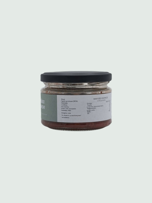 Ogórki kimchi — etykieta